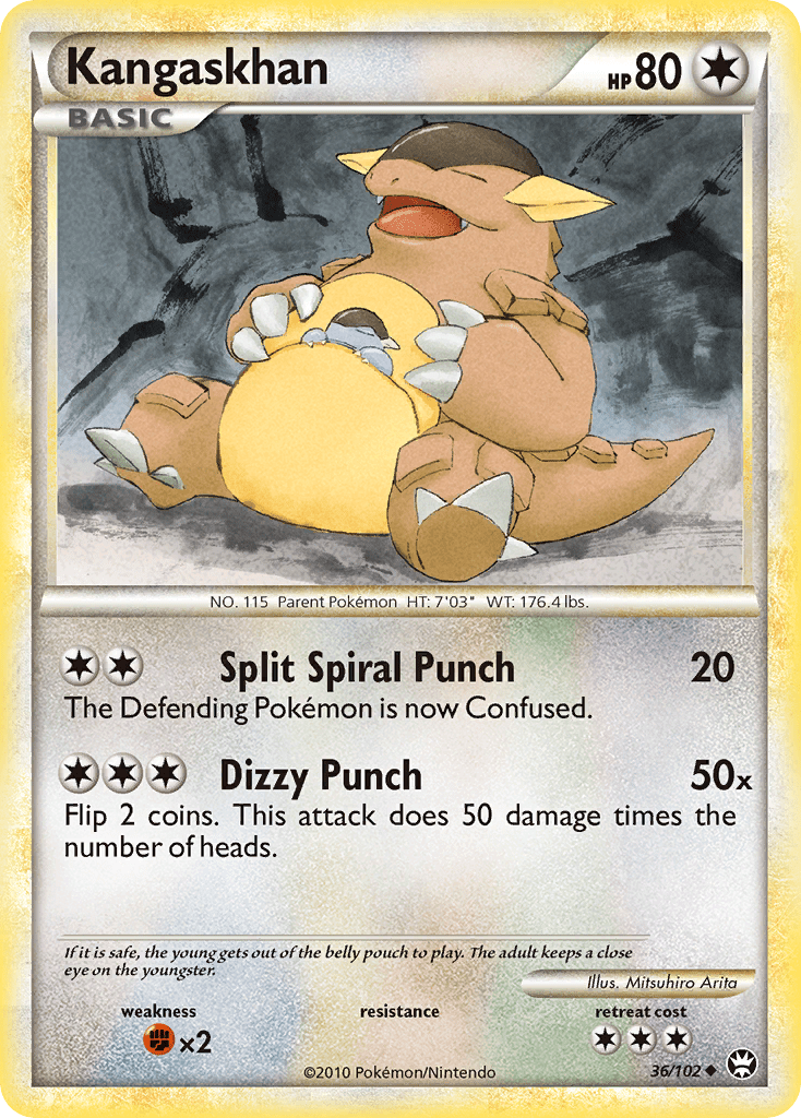 Kangaskhan (36/102) [HeartGold & SoulSilver: Triumphant] Pokemon Single Pokémon  | Multizone: Comics And Games