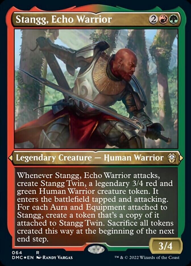 Stangg, Echo Warrior (Foil Etched) [Dominaria United Commander] MTG Single Magic: The Gathering  | Multizone: Comics And Games