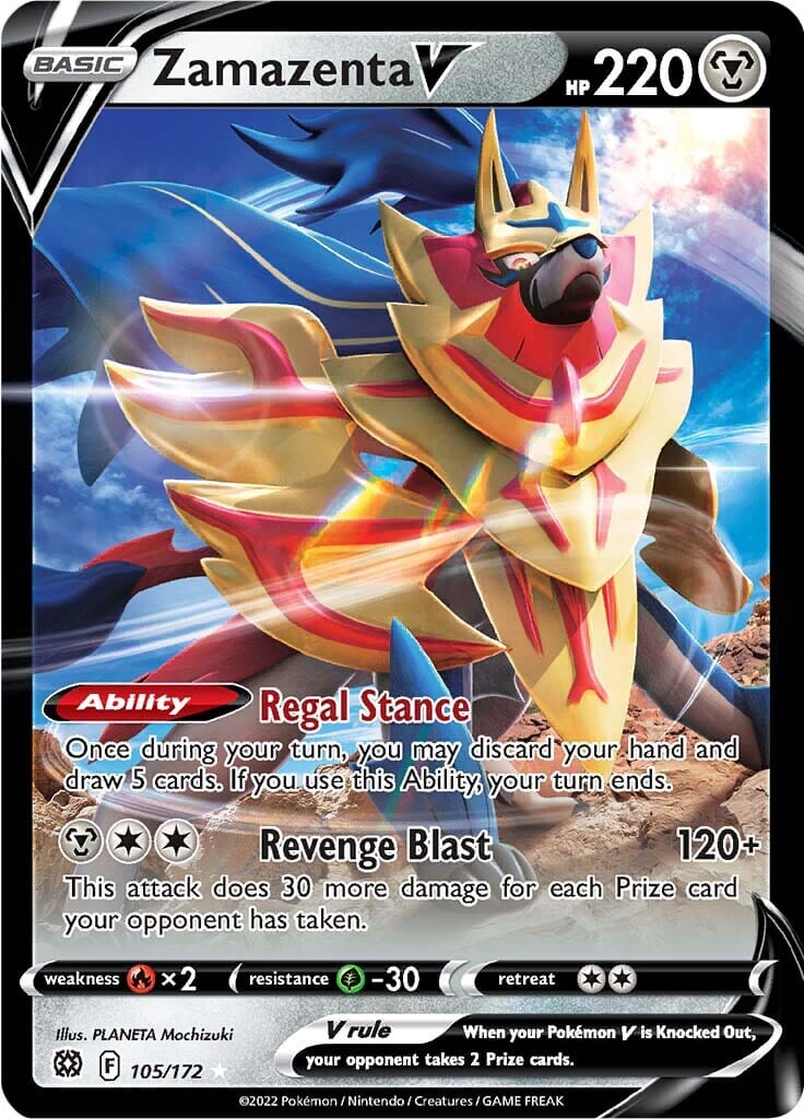 Zamazenta V (105/172) [Sword & Shield: Brilliant Stars] Pokemon Single Pokémon  | Multizone: Comics And Games