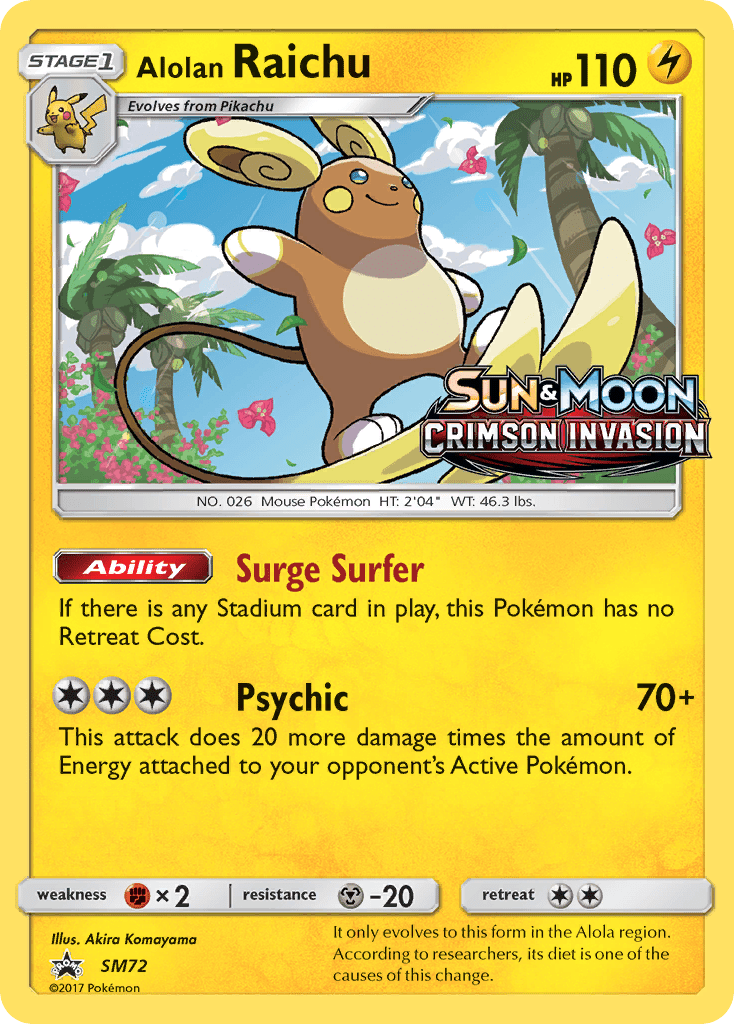 Alolan Raichu (SM72) (Prerelease Promo) [Sun & Moon: Black Star Promos] Pokemon Single Pokémon  | Multizone: Comics And Games