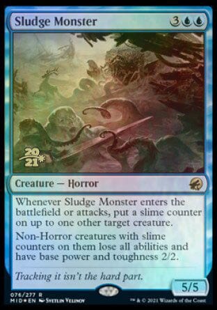 Sludge Monster [Innistrad: Midnight Hunt Prerelease Promos] MTG Single Magic: The Gathering  | Multizone: Comics And Games