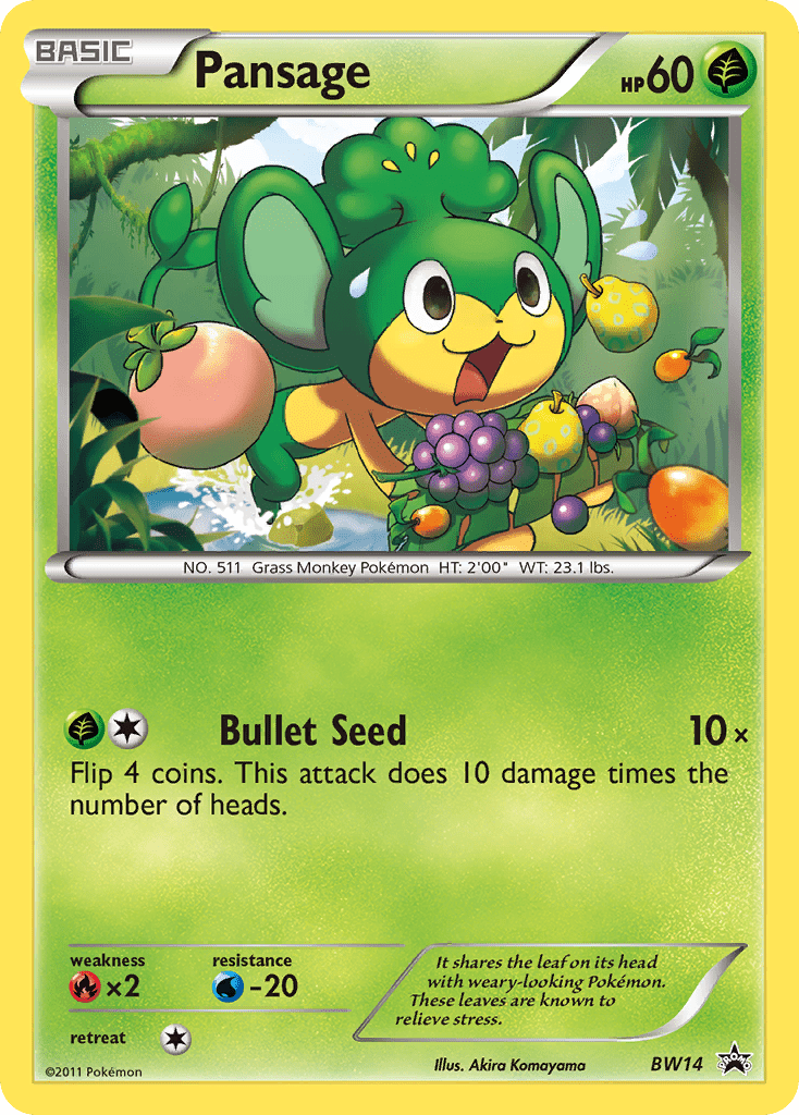 Pansage (BW14) [Black & White: Black Star Promos] Pokemon Single Pokémon  | Multizone: Comics And Games