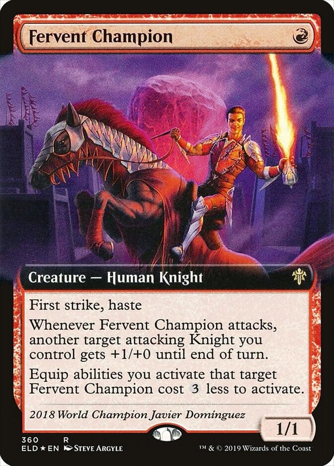 Fervent Champion (Extended Art) [Throne of Eldraine] MTG Single Magic: The Gathering  | Multizone: Comics And Games