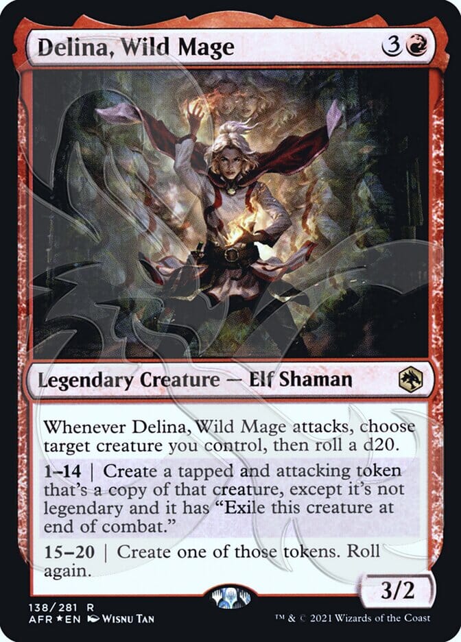 Delina, Wild Mage (Ampersand Promo) [Dungeons & Dragons: Adventures in the Forgotten Realms Promos] MTG Single Magic: The Gathering  | Multizone: Comics And Games