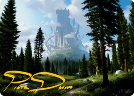 Forest (278) Art Card (Gold-Stamped Signature) [Dungeons & Dragons: Adventures in the Forgotten Realms Art Series] MTG Single Magic: The Gathering  | Multizone: Comics And Games