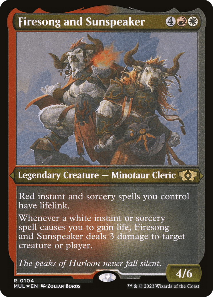 Firesong and Sunspeaker (Foil Etched) [Multiverse Legends] MTG Single Magic: The Gathering  | Multizone: Comics And Games