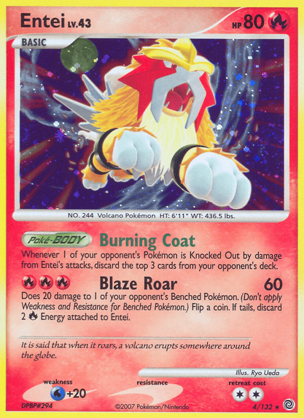 Entei (4/132) [Diamond & Pearl: Secret Wonders] Pokemon Single Pokémon  | Multizone: Comics And Games