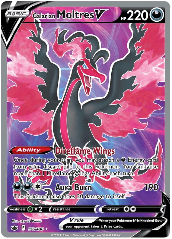 Galarian Moltres V (176/198) [Sword & Shield: Chilling Reign] Pokemon Single Pokémon  | Multizone: Comics And Games
