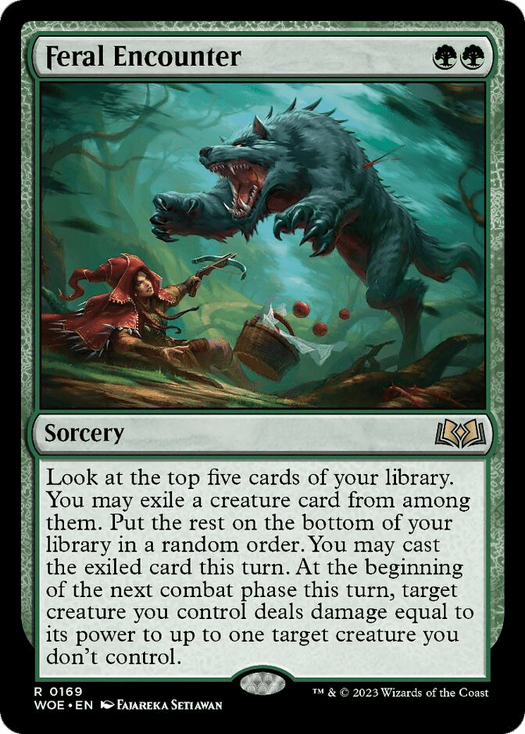 Feral Encounter [Wilds of Eldraine] MTG Single Magic: The Gathering  | Multizone: Comics And Games