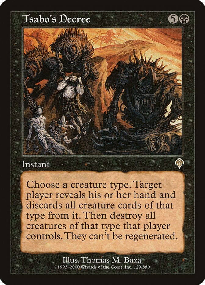 Tsabo's Decree [Invasion] MTG Single Magic: The Gathering  | Multizone: Comics And Games