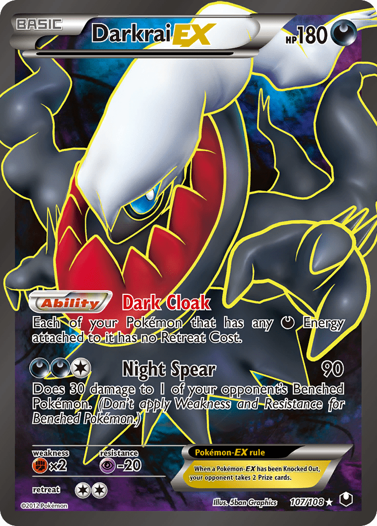 Darkrai EX (107/108) [Black & White: Dark Explorers] Pokemon Single Pokémon  | Multizone: Comics And Games