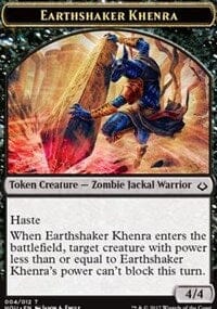 Earthshaker Khenra // Zombie Double-sided Token [Hour of Devastation Tokens] MTG Single Magic: The Gathering  | Multizone: Comics And Games