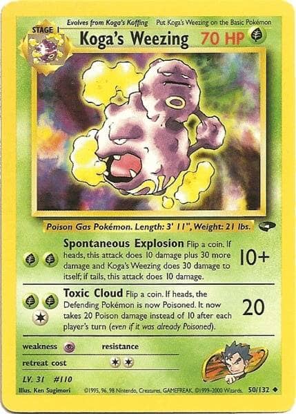 Koga's Weezing (50/132) [Gym Challenge Unlimited] Pokemon Single Pokémon  | Multizone: Comics And Games