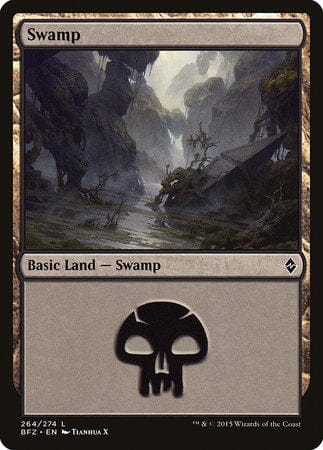 Swamp (264) [Battle for Zendikar] MTG Single Magic: The Gathering  | Multizone: Comics And Games