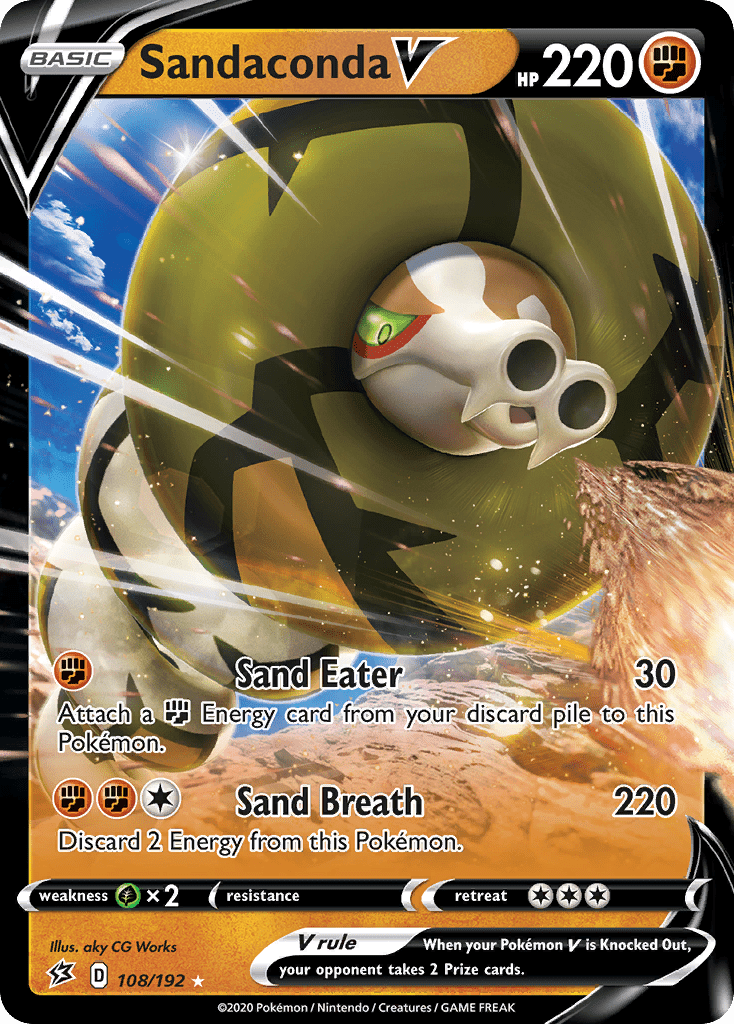 Sandaconda V (108/192) [Sword & Shield: Rebel Clash] Pokemon Single Pokémon  | Multizone: Comics And Games