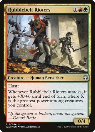 Rubblebelt Rioters [War of the Spark] MTG Single Magic: The Gathering  | Multizone: Comics And Games