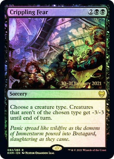 Crippling Fear [Kaldheim Prerelease Promos] MTG Single Magic: The Gathering  | Multizone: Comics And Games