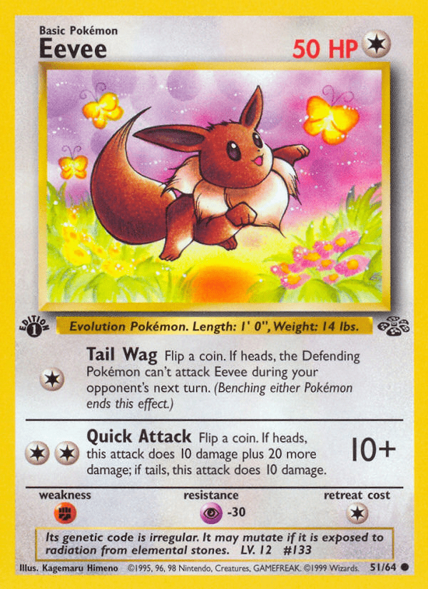 Eevee (51/64) [Jungle 1st Edition] Pokemon Single Pokémon  | Multizone: Comics And Games