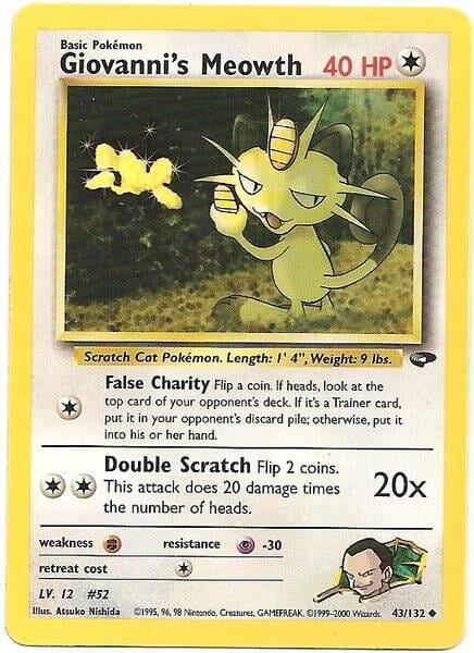 Giovanni's Meowth (43/132) [Gym Challenge Unlimited] Pokemon Single Pokémon  | Multizone: Comics And Games
