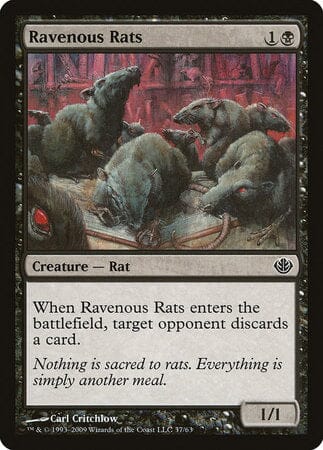 Ravenous Rats [Duel Decks: Garruk vs. Liliana] MTG Single Magic: The Gathering  | Multizone: Comics And Games