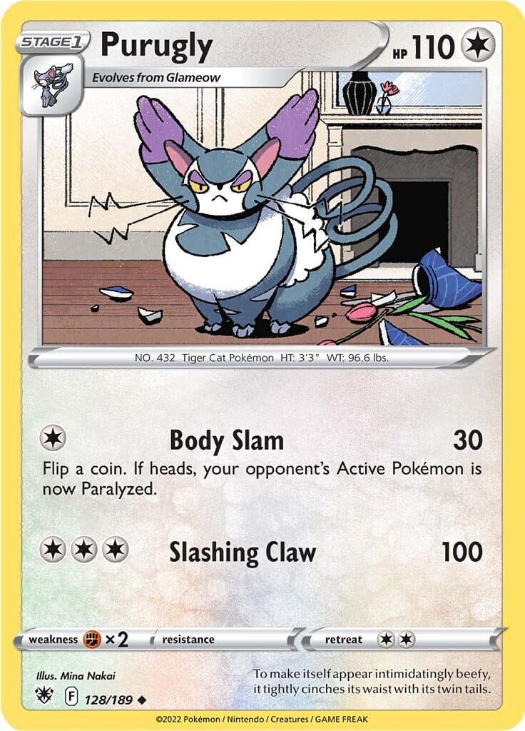Purugly (128/189) [Sword & Shield: Astral Radiance] Pokemon Single Pokémon  | Multizone: Comics And Games