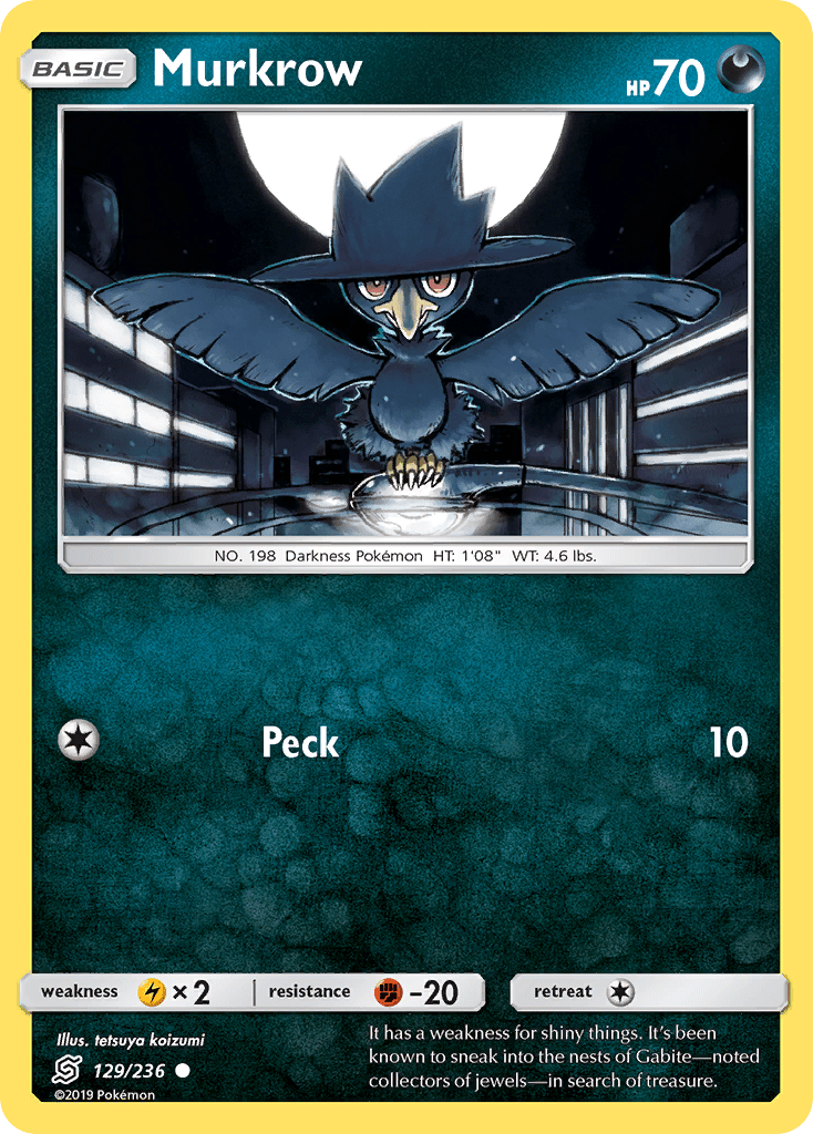 Murkrow (129/236) [Sun & Moon: Unified Minds] Pokemon Single Pokémon  | Multizone: Comics And Games