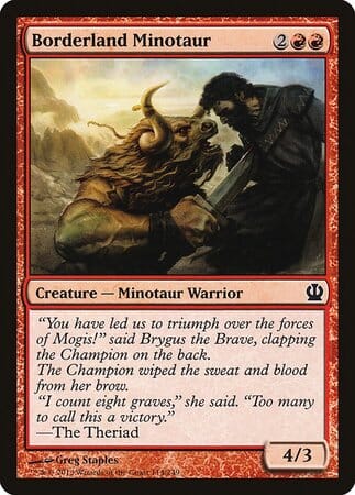 Borderland Minotaur [Theros] MTG Single Magic: The Gathering  | Multizone: Comics And Games