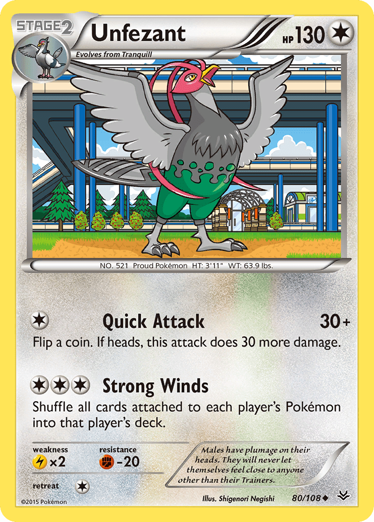 Unfezant (80/108) [XY: Roaring Skies] Pokemon Single Pokémon  | Multizone: Comics And Games