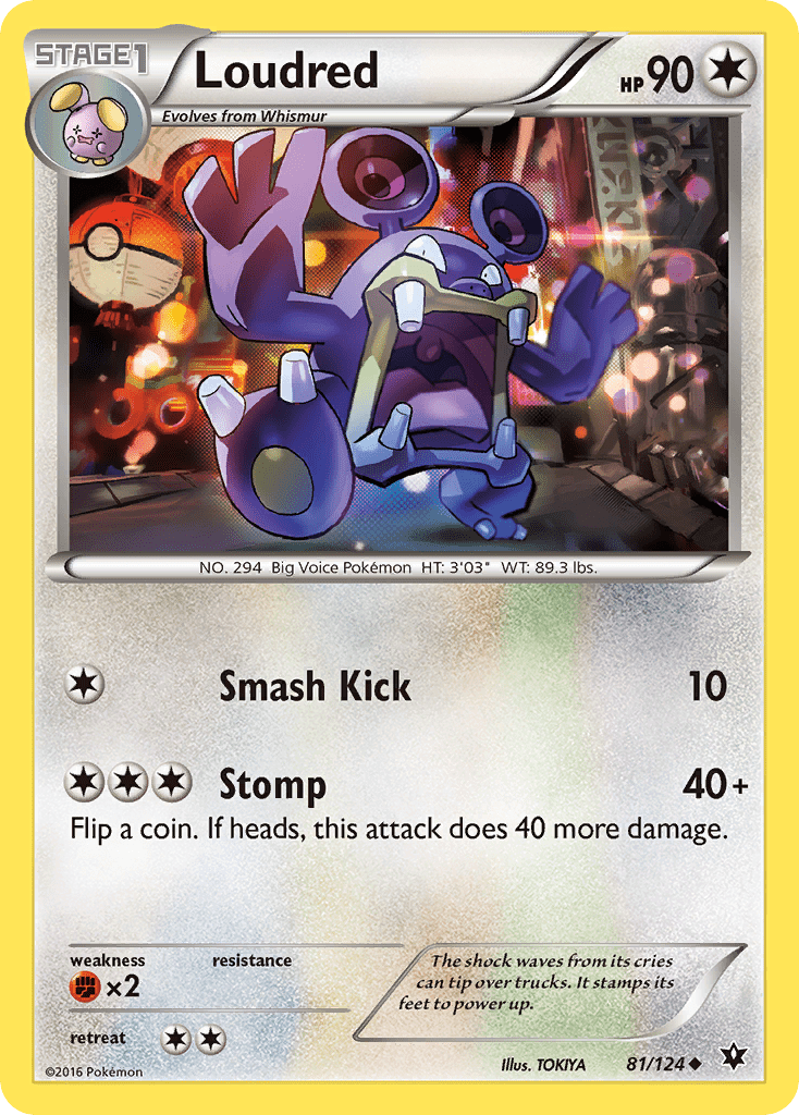Loudred (81/124) [XY: Fates Collide] Pokemon Single Pokémon  | Multizone: Comics And Games