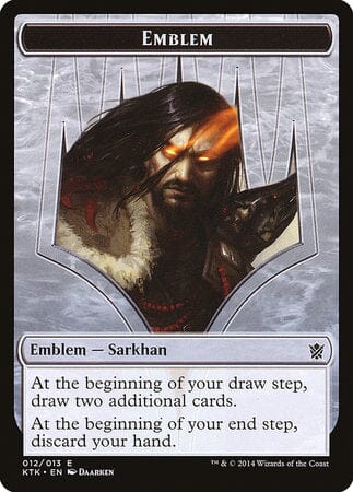 Emblem - Sarkhan, the Dragonspeaker [Khans of Tarkir Tokens] MTG Single Magic: The Gathering  | Multizone: Comics And Games