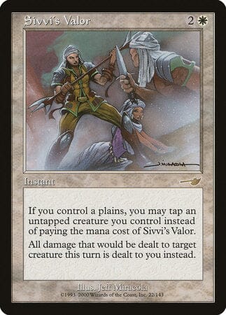 Sivvi's Valor [Nemesis] MTG Single Magic: The Gathering  | Multizone: Comics And Games