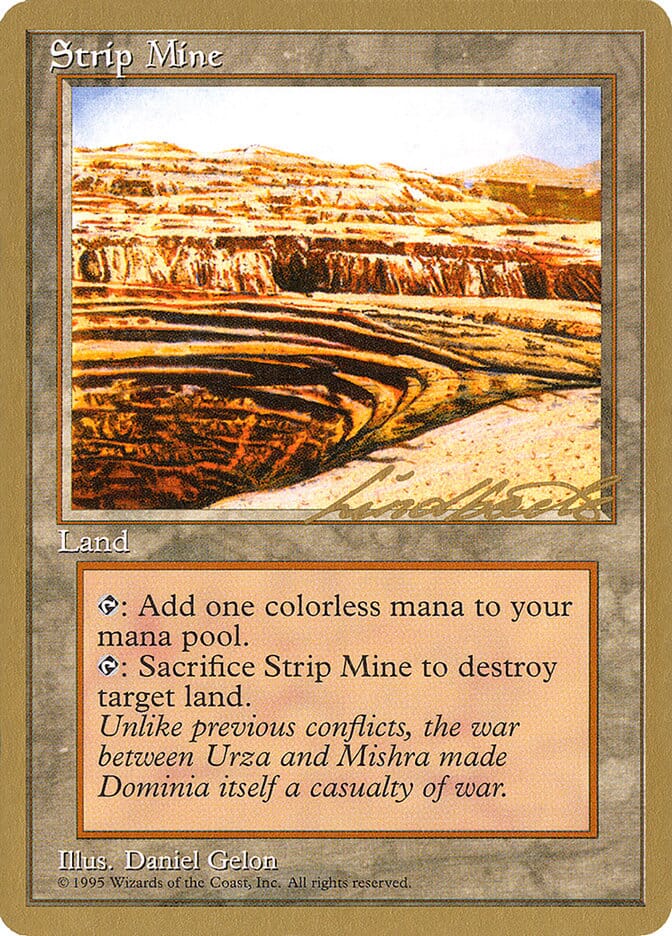 Strip Mine (Leon Lindback) [Pro Tour Collector Set] MTG Single Magic: The Gathering  | Multizone: Comics And Games