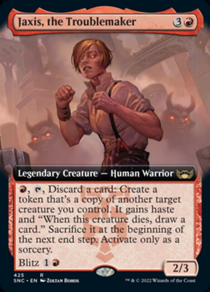 Jaxis, the Troublemaker (Extended Art) [Streets of New Capenna] MTG Single Magic: The Gathering  | Multizone: Comics And Games