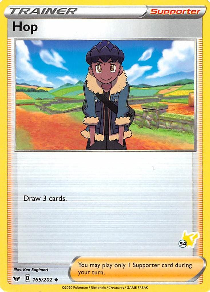 Hop (165/202) (Pikachu Stamp #54) [Battle Academy 2022] Pokemon Single Pokémon  | Multizone: Comics And Games