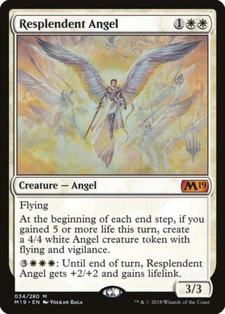 Resplendent Angel [Core Set 2019 Promos] MTG Single Magic: The Gathering  | Multizone: Comics And Games