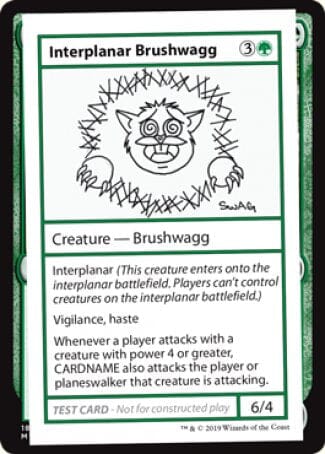 Interplanar Brushwagg (2021 Edition) [Mystery Booster Playtest Cards] MTG Single Magic: The Gathering  | Multizone: Comics And Games