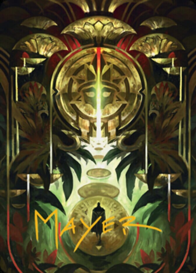 Jetmir's Garden 1 Art Card (Gold-Stamped Signature) [Streets of New Capenna Art Series] MTG Single Magic: The Gathering  | Multizone: Comics And Games