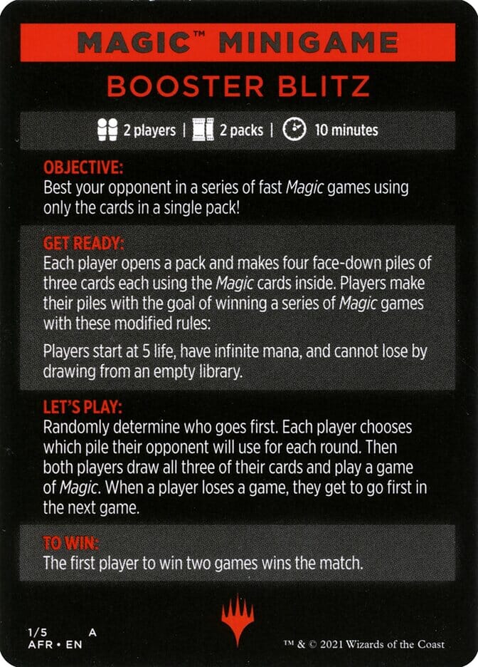 Booster Blitz (Magic Minigame) [Innistrad: Midnight Hunt Minigame] MTG Single Magic: The Gathering  | Multizone: Comics And Games