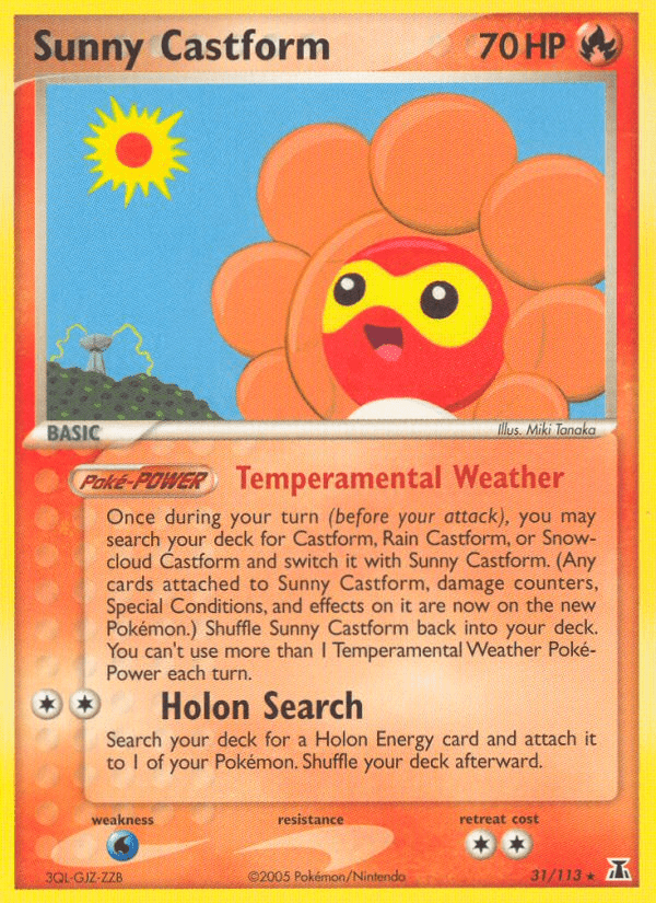 Sunny Castform (31/113) [EX: Delta Species] Pokemon Single Pokémon  | Multizone: Comics And Games