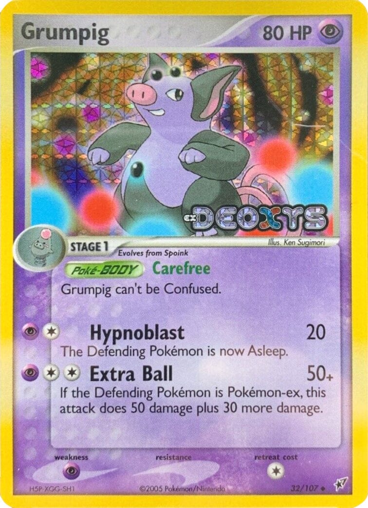 Grumpig (32/107) (Stamped) [EX: Deoxys] Pokemon Single Pokémon  | Multizone: Comics And Games