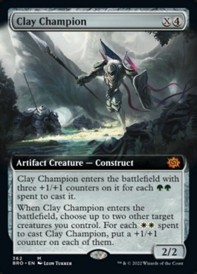 Clay Champion (Extended Art) [The Brothers' War] MTG Single Magic: The Gathering  | Multizone: Comics And Games