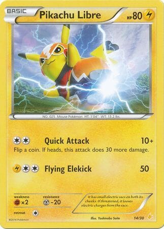 Pikachu Libre (14/30) [XY: Trainer Kit 3 - Pikachu Libre] Pokemon Single Pokémon  | Multizone: Comics And Games