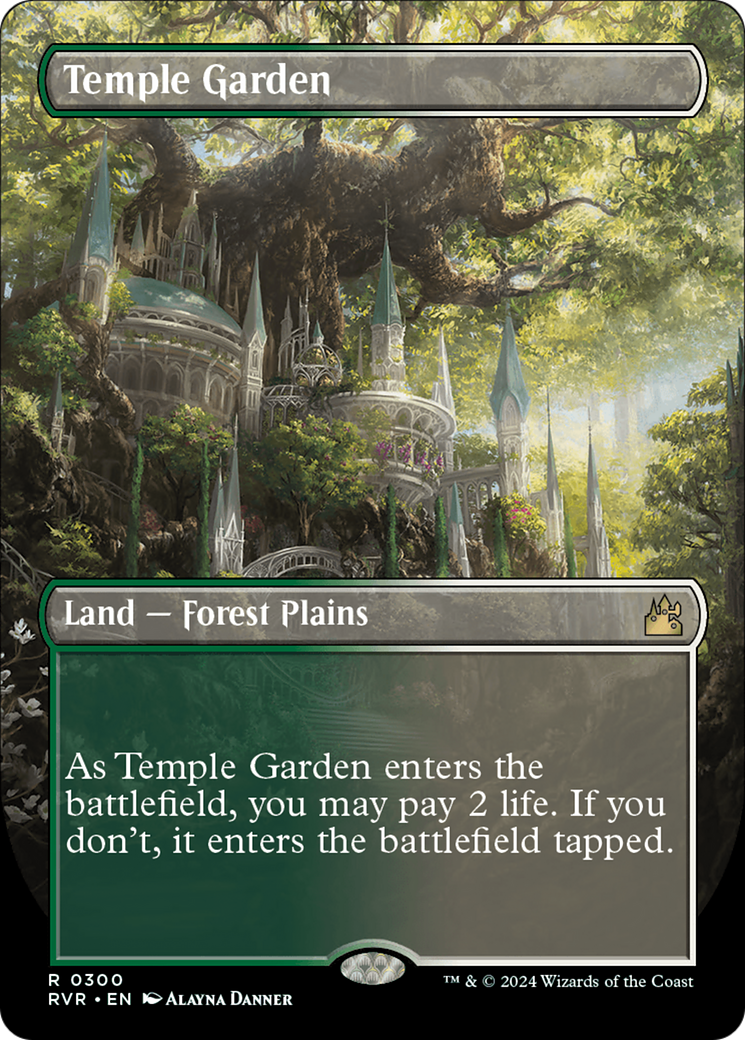 Temple Garden (Borderless) [Ravnica Remastered] | Multizone: Comics And Games