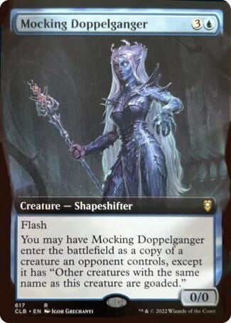 Mocking Doppelganger (Extended Art) [Commander Legends: Battle for Baldur's Gate] MTG Single Magic: The Gathering  | Multizone: Comics And Games