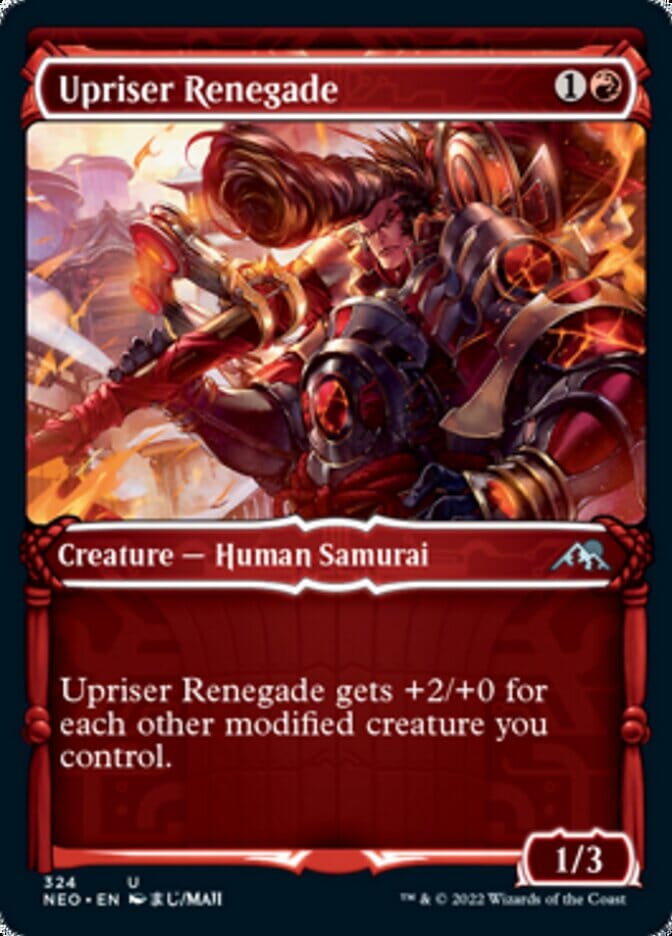 Upriser Renegade (Showcase Samurai) [Kamigawa: Neon Dynasty] MTG Single Magic: The Gathering  | Multizone: Comics And Games