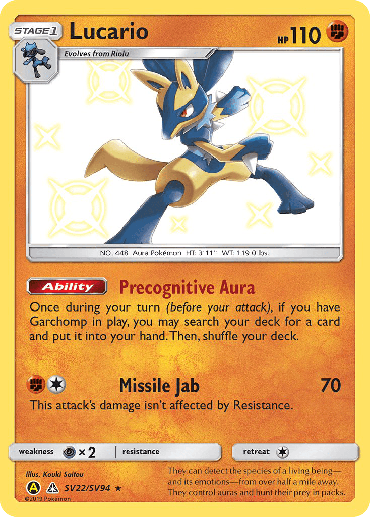 Lucario (SV22/SV94) [Sun & Moon: Hidden Fates - Shiny Vault] Pokemon Single Pokémon  | Multizone: Comics And Games