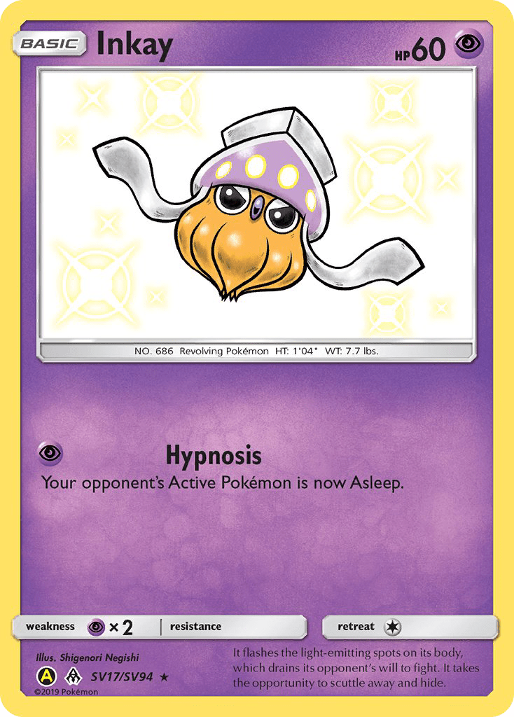 Inkay (SV17/SV94) [Sun & Moon: Hidden Fates - Shiny Vault] Pokemon Single Pokémon  | Multizone: Comics And Games