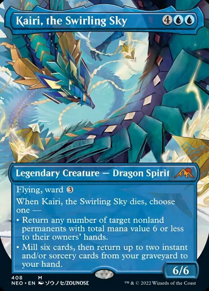 Kairi, the Swirling Sky (Borderless) [Kamigawa: Neon Dynasty] MTG Single Magic: The Gathering  | Multizone: Comics And Games