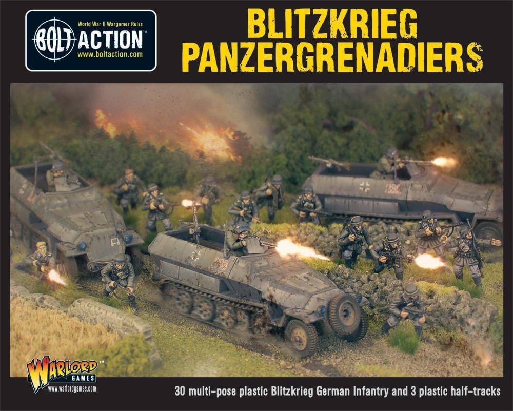 Blitzkreig Panzergrenadiers (30 + 3 Hanomags) Bolt Action Warlord Games  | Multizone: Comics And Games