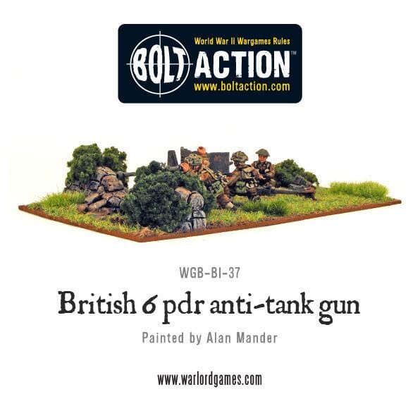 British Army Six Pounder AT Gun Bolt Action Warlord Games  | Multizone: Comics And Games